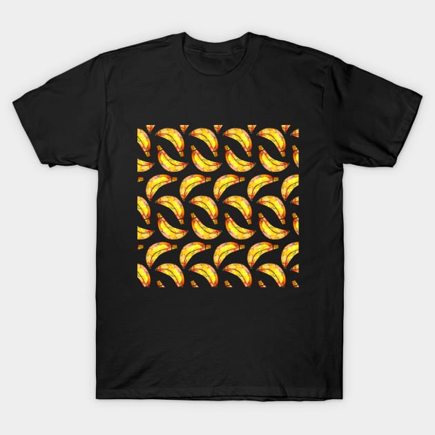 Banana Pattern - Yellow T-Shirt by Mango Bana